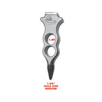 An image of a stainless steel Control Punch™ PDR tool with medium 1” holes